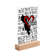 Isle of Bute Night Light with Wood Base - FREE p&p Worldwide