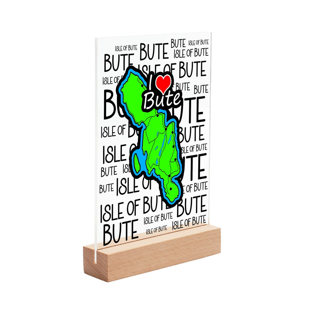 Isle of Bute Night Light with Wood Base - FREE p&p Worldwide