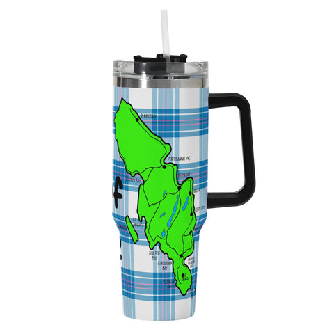 Isle of Bute 40oz Stainless Steel Tumbler Gift With Straw - FREE p&p Worldwide