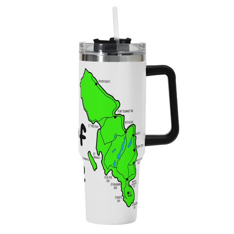 Isle of Bute 40oz Stainless Steel Tumbler Gift With Straw - FREE p&p Worldwide