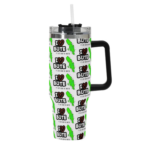 Isle of Bute 40oz Stainless Steel Tumbler Gift With Straw - FREE p&p Worldwide