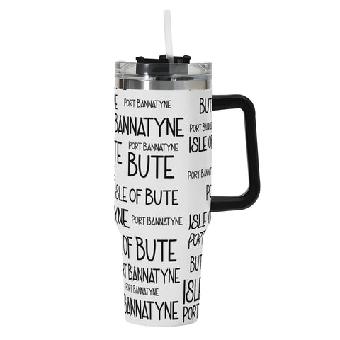 Isle of Bute 40oz Stainless Steel Tumbler Gift With Straw - FREE p&p Worldwide