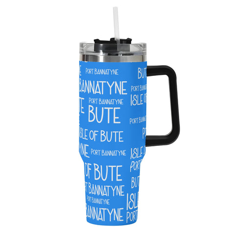 Isle of Bute 40oz Stainless Steel Tumbler Gift With Straw - FREE p&p Worldwide