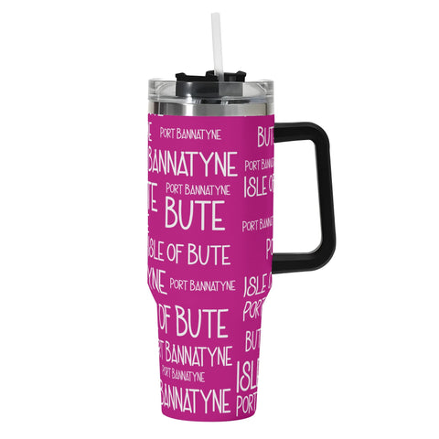 Isle of Bute 40oz Stainless Steel Tumbler Gift With Straw - FREE p&p Worldwide