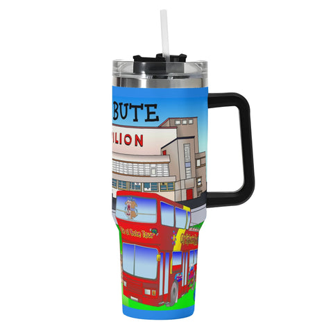 Isle of Bute 40oz Stainless Steel Tumbler Gift With Straw - FREE p&p Worldwide