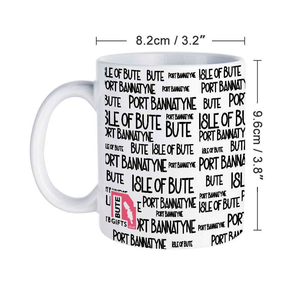 Port Bannatyne Typography Mug | Isle of Bute