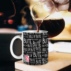 Port Bannatyne Black Typography Mug | Isle of Bute
