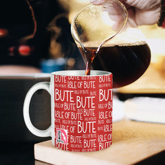 Port Bannatyne Red Typography Mug | Isle of Bute