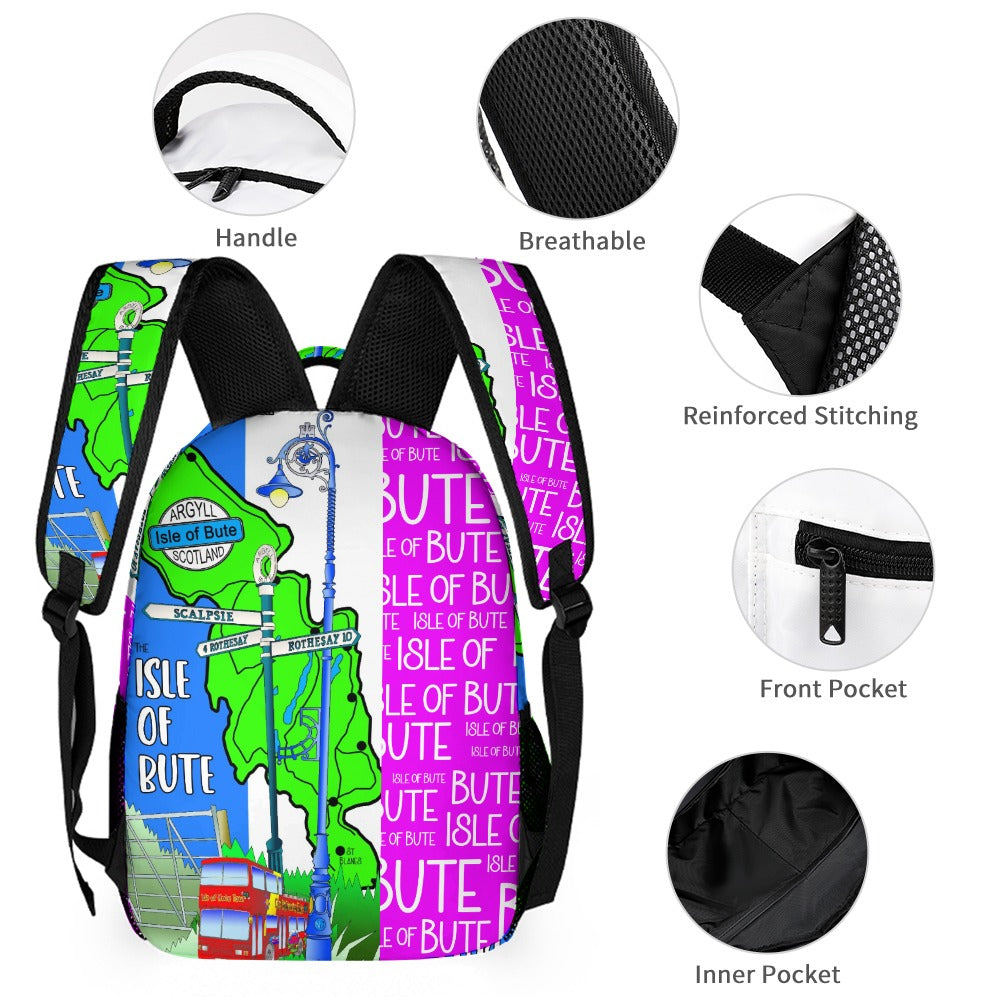 Isle of Bute Medium size Backpack/Lunch Bag/Cosmetic-Pencil Case - Free p&p Worldwide