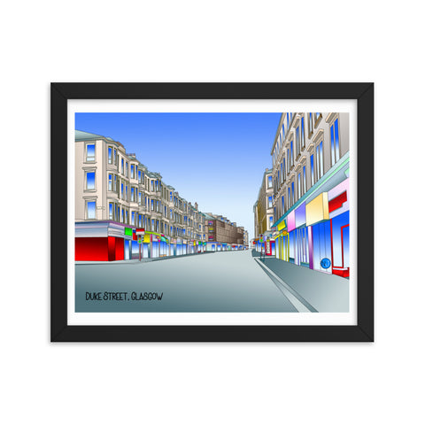 Duke Street, Glasgow Framed poster