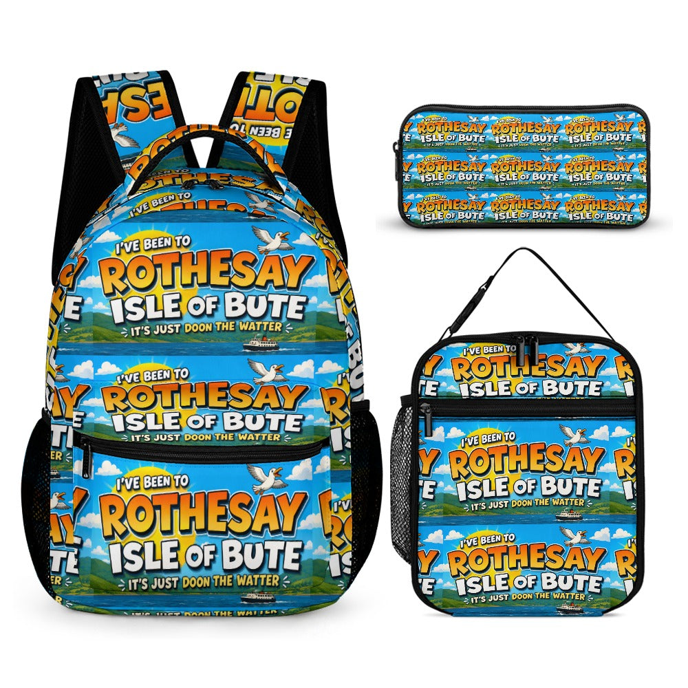 Isle of Bute Medium size Backpack/Lunch Bag/Cosmetic-Pencil Case - Free p&p Worldwide