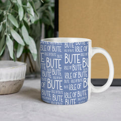 Port Bannatyne Blue Typography Mug | Isle of Bute