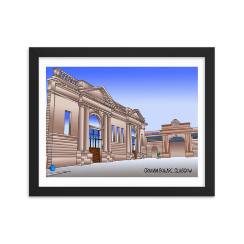 Graham Square, Glasgow Framed poster
