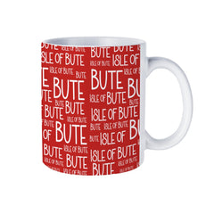 Port Bannatyne Red Typography Mug | Isle of Bute