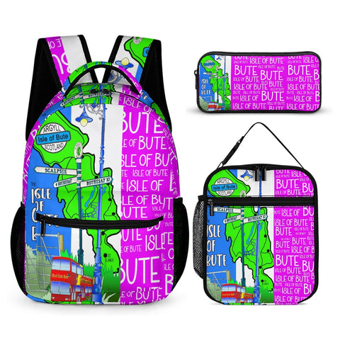 Isle of Bute Medium size Backpack/Lunch Bag/Cosmetic-Pencil Case - Free p&p Worldwide