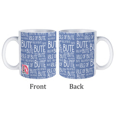 Port Bannatyne Blue Typography Mug | Isle of Bute