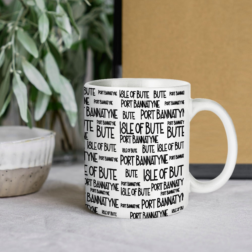 Port Bannatyne Typography Mug | Isle of Bute
