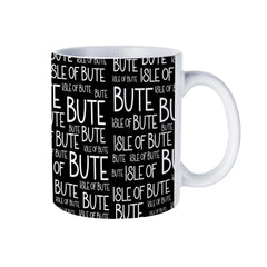 Port Bannatyne Black Typography Mug | Isle of Bute