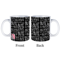 Port Bannatyne Black Typography Mug | Isle of Bute
