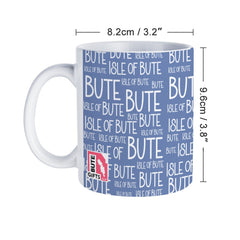 Port Bannatyne Blue Typography Mug | Isle of Bute