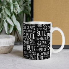 Port Bannatyne Black Typography Mug | Isle of Bute