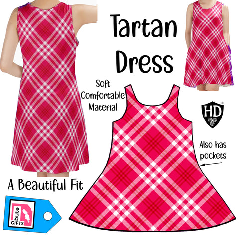 The Bute Red Tartan Dress - Free p&p Worldwide