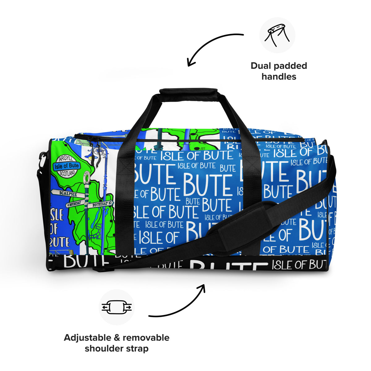 Isle of Bute Large Duffle/Gym bag - Free p&p Worldwide
