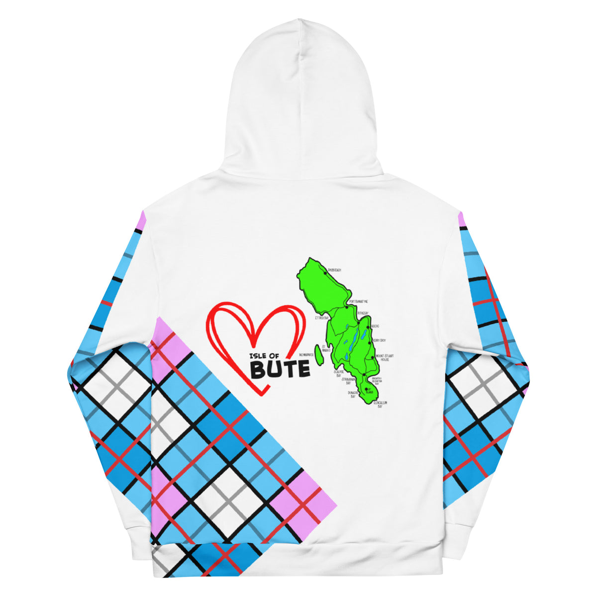 I love Bute Unisex Hoodie FREE p&p Worldwide