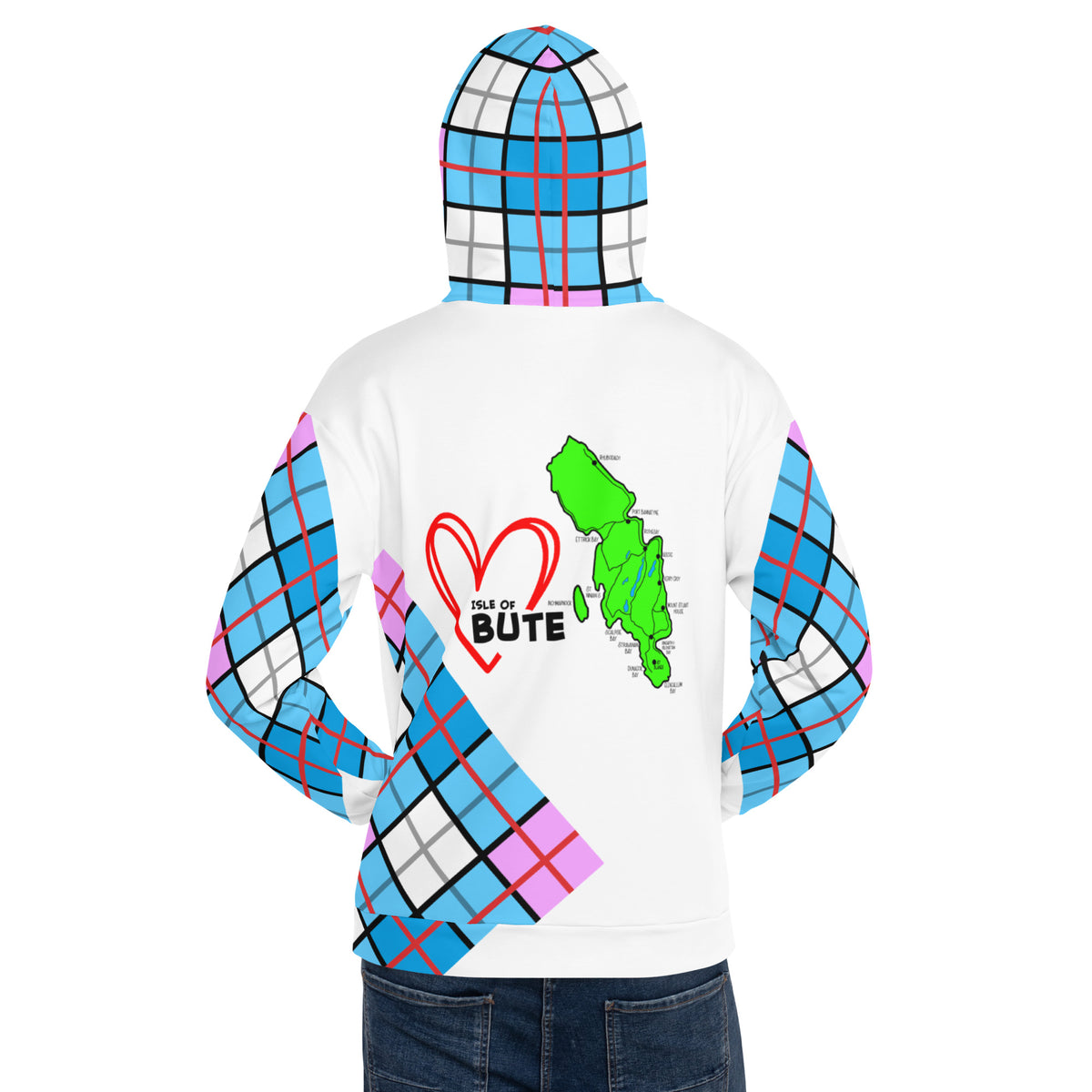 I love Bute Unisex Hoodie FREE p&p Worldwide