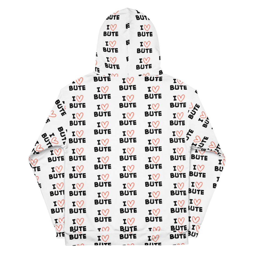 I love Bute Unisex Hoodie FREE p&p Worldwide