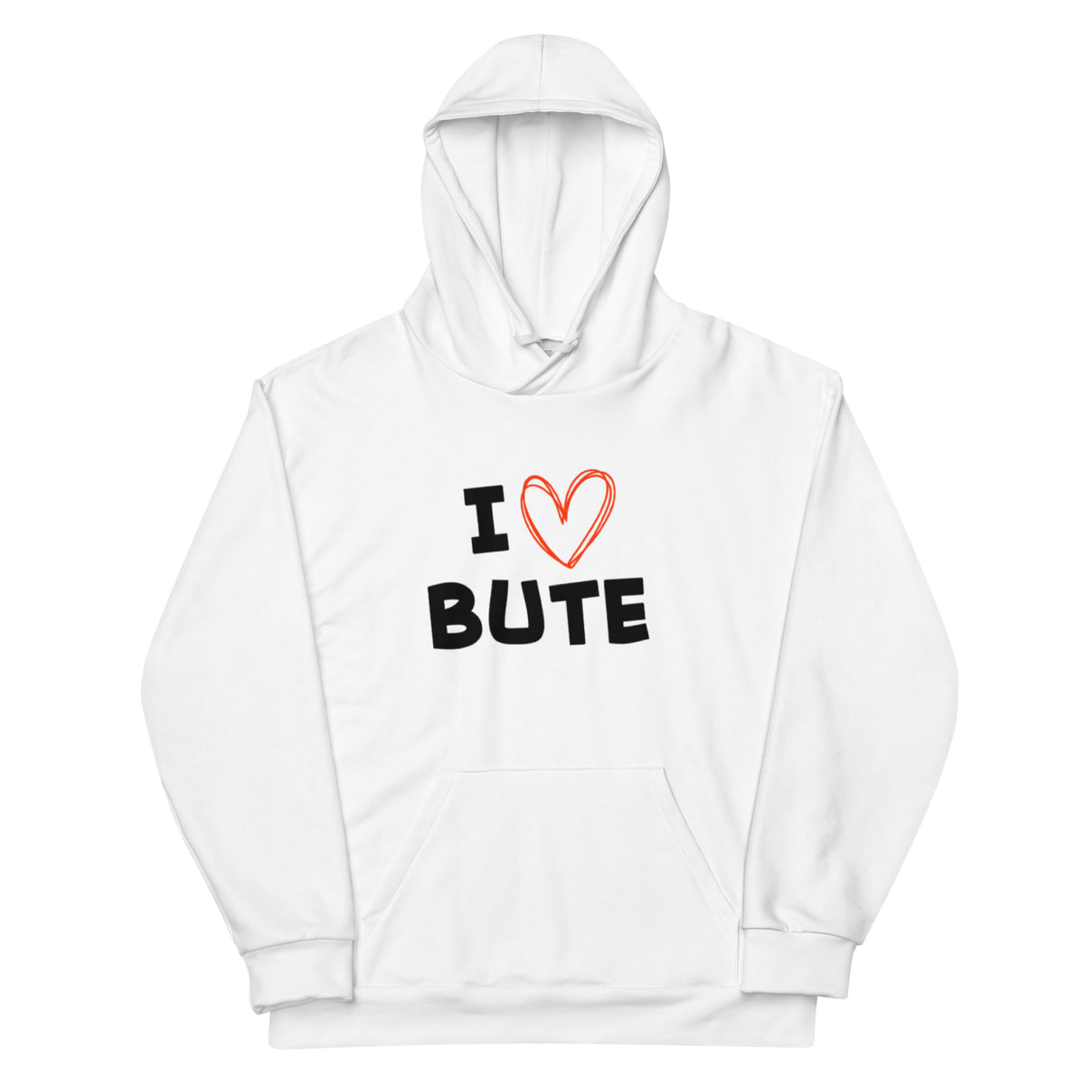 I love Bute Unisex Hoodie FREE p&p Worldwide