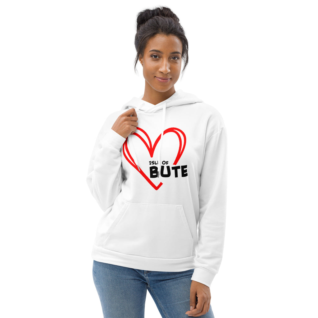 I love Bute Unisex Hoodie FREE p&p Worldwide