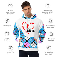 I love Bute Unisex Hoodie FREE p&p Worldwide