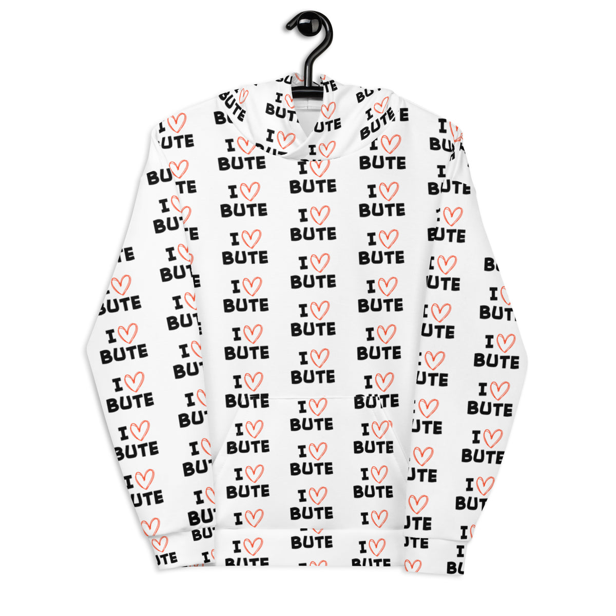 I love Bute Unisex Hoodie FREE p&p Worldwide
