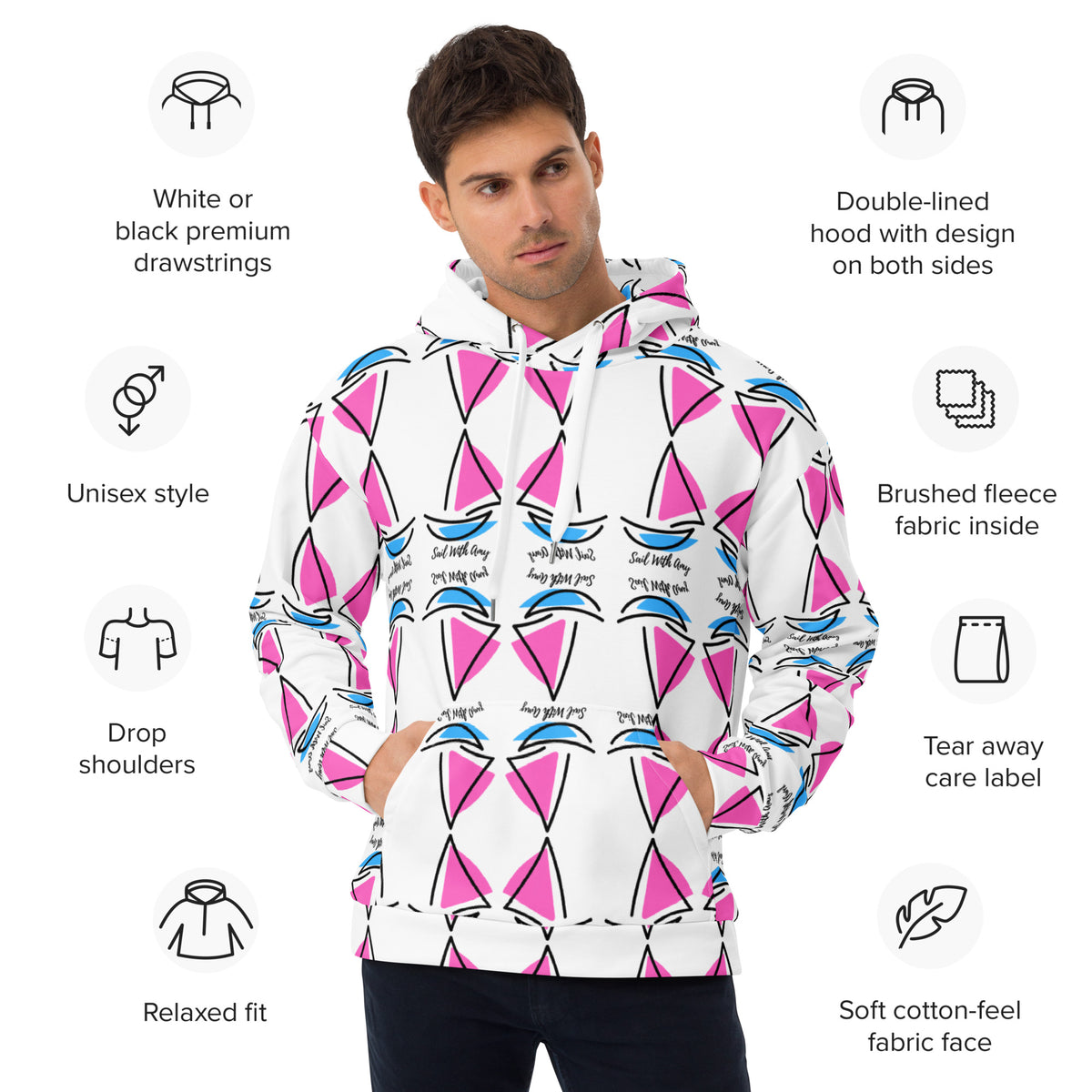 Sail with Amy - Unisex Hood - Free p&p Worldwide