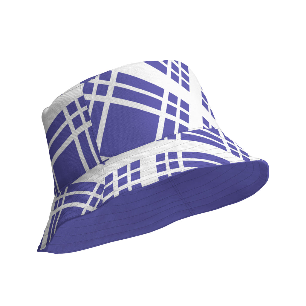 Stradd Purple Tartan Reversible bucket hat