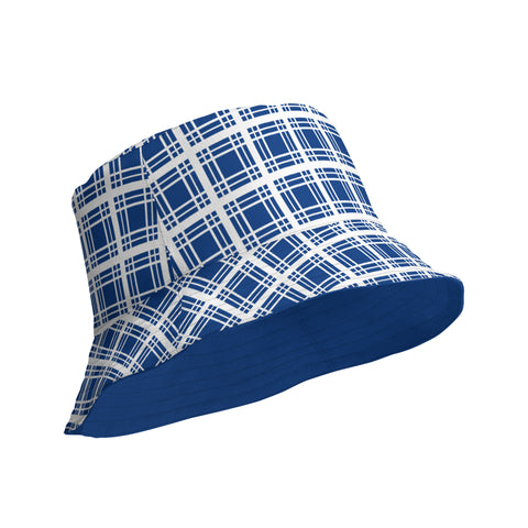 New Bute Tartan Ettrick Bay Blue Tartan Reversible bucket hat