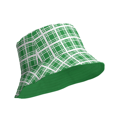 Scalpsie Bay Green Tartan Reversible bucket hat