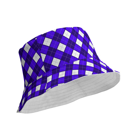 Ettrick Bay Blue Tartan Reversible bucket hat