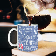 Port Bannatyne Blue Typography Mug | Isle of Bute