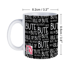 Port Bannatyne Black Typography Mug | Isle of Bute