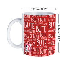 Port Bannatyne Red Typography Mug | Isle of Bute