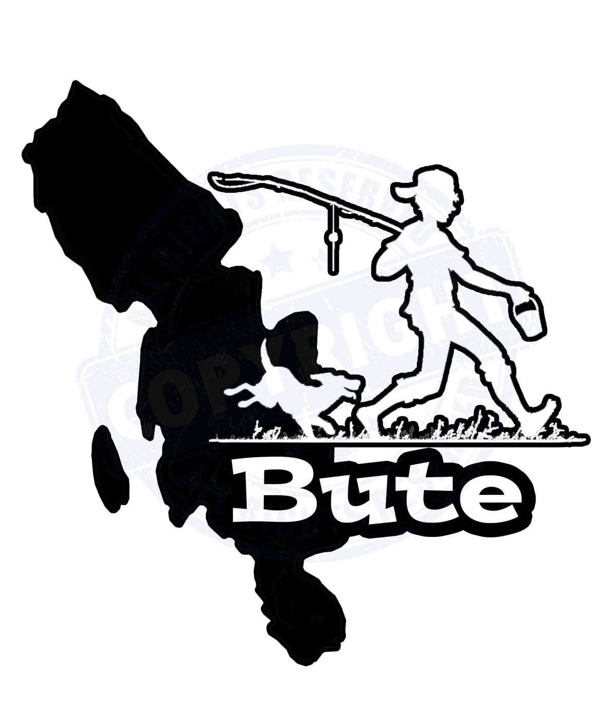 Isle of Bute Fishing Decal - free p&p UK