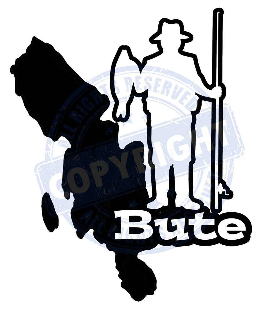 Isle of Bute Fishing Decal - free p&p UK