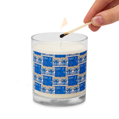 Glass jar soy wax candle