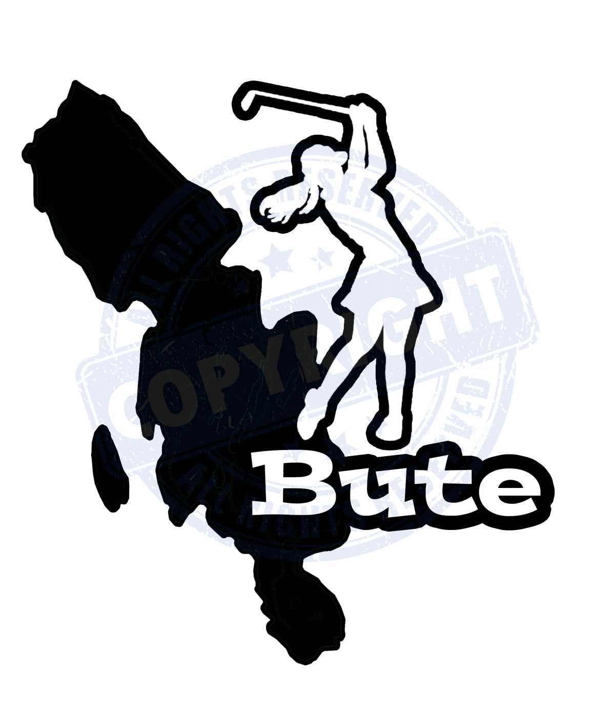 Isle of Bute Golf Decal - free p&p UK