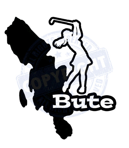 Isle of Bute Golf Decal - free p&p UK
