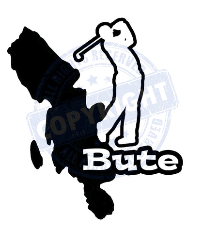 Isle of Bute Golf Decal - free p&p UK