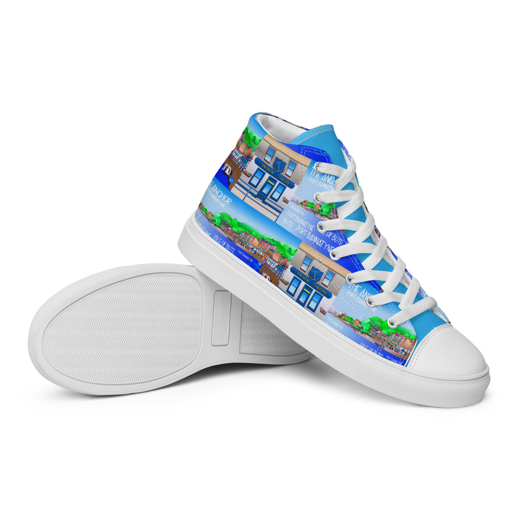 The Anchor Pub Port Bannatyne Men’s high top canvas  - Free p&p Worldwideshoes