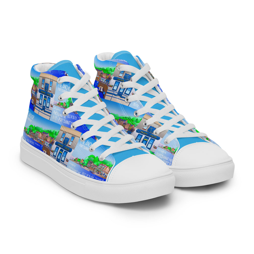 The Anchor Pub Port Bannatyne Men’s high top canvas  - Free p&p Worldwideshoes